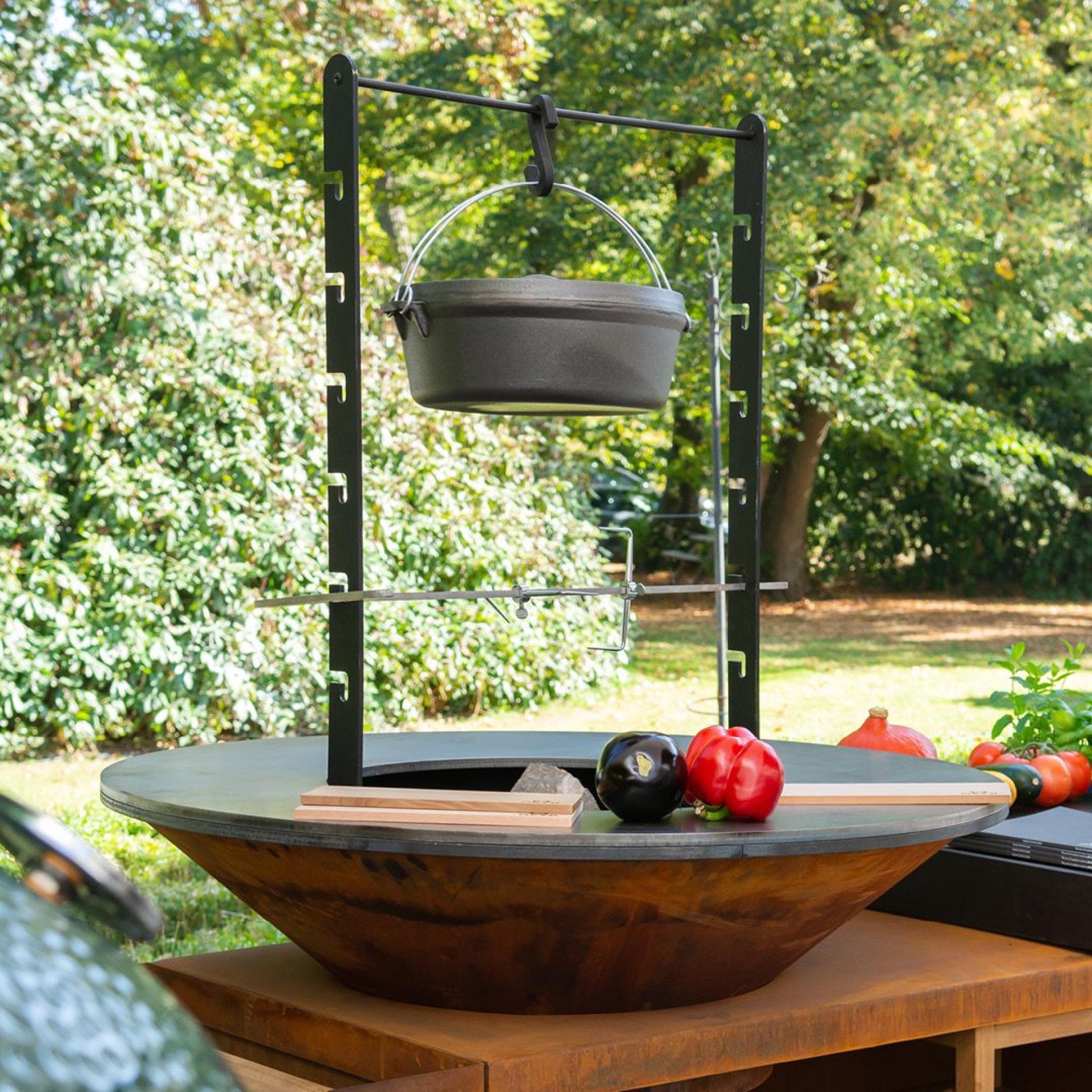 Preview: OFYR Rotisserie Set für 85 und 100 Feuerplatten