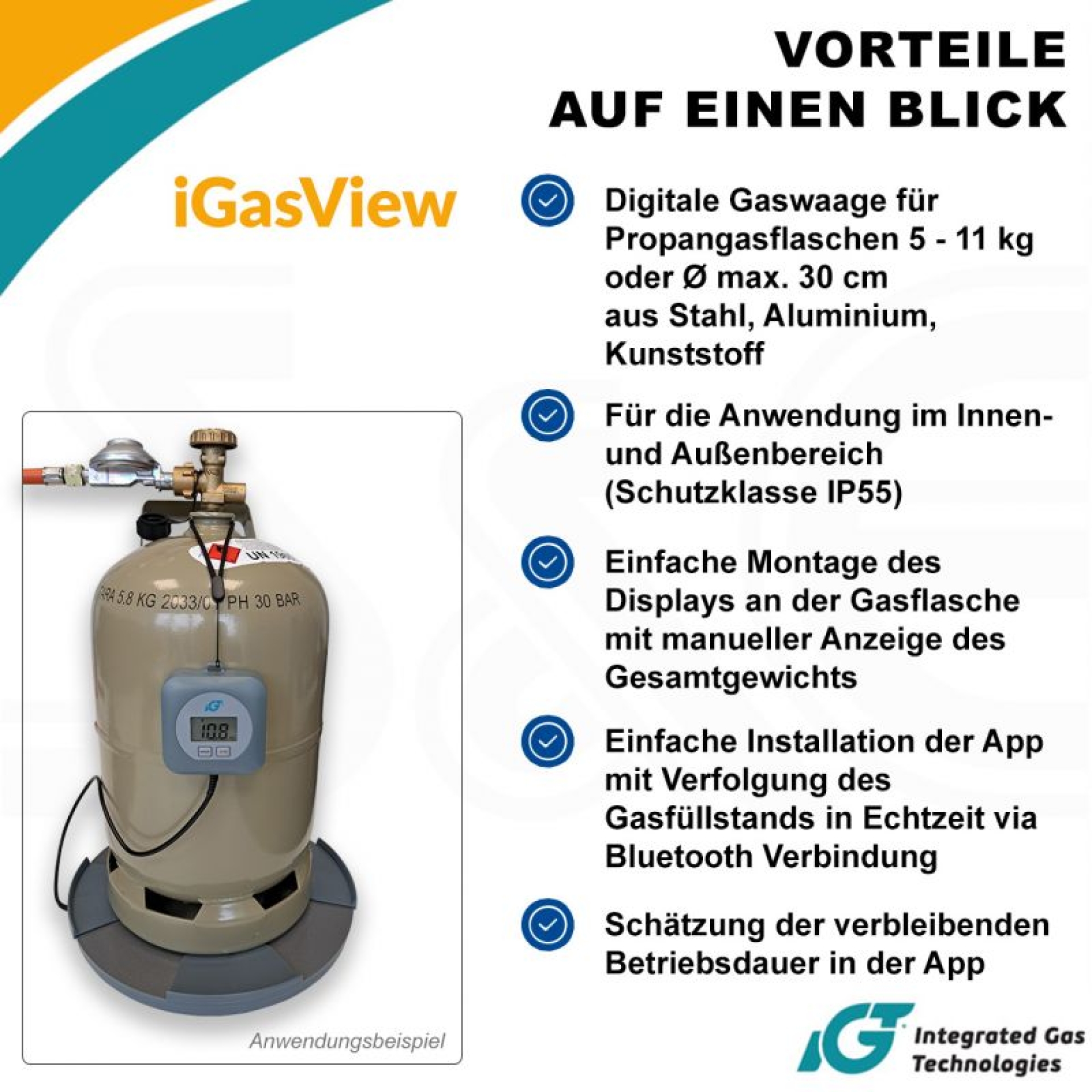 Gasfalschenwaage IGT iGasView