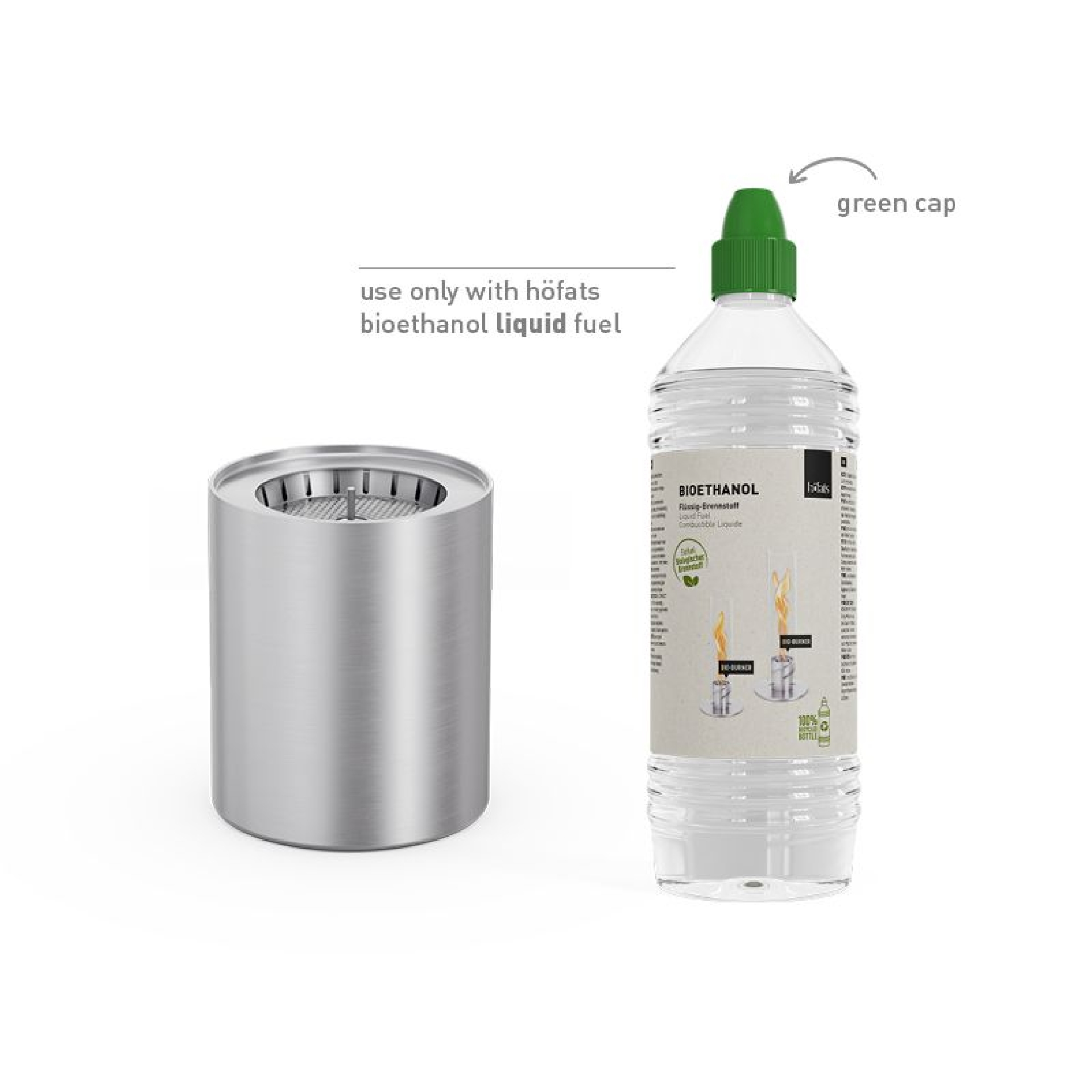 höfats - SPIN 900 Bio-Burner mit Eco-Ring und Löschdeckel
