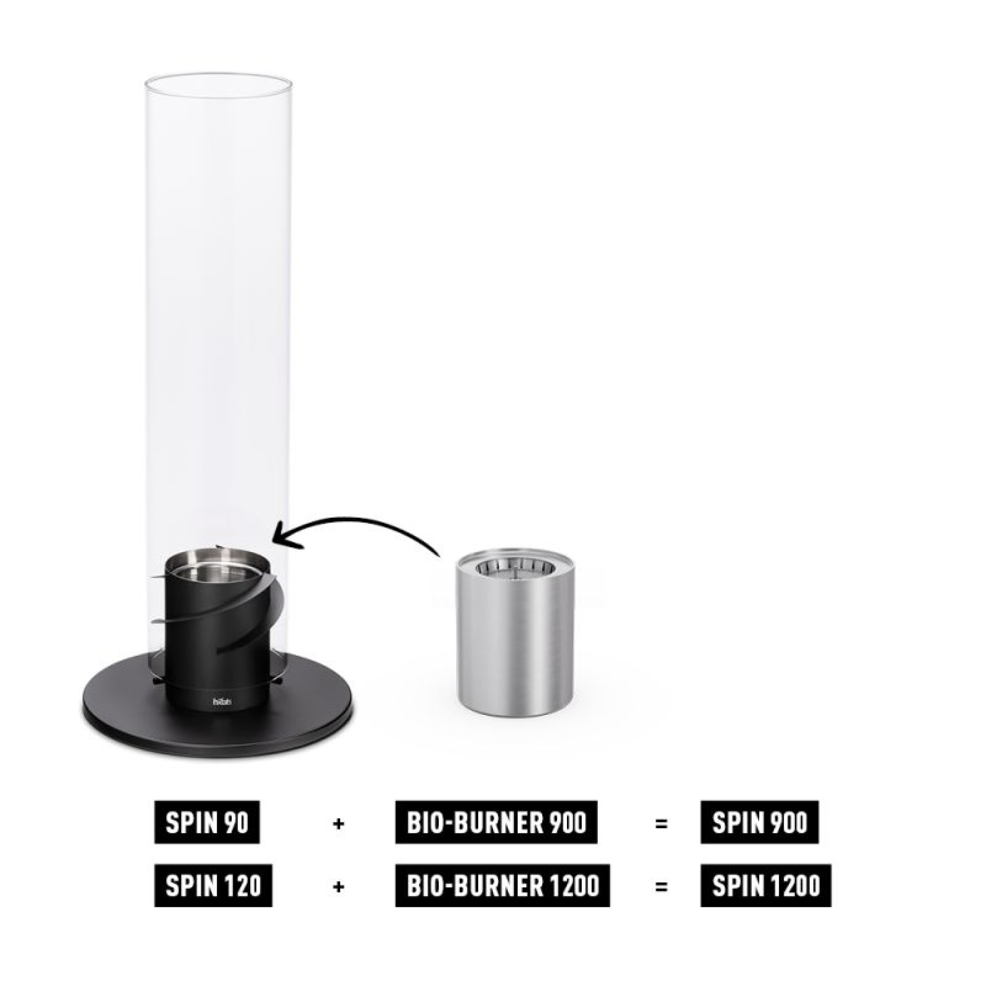höfats - SPIN 1200 Bio-Burner mit Eco-Ring und Löschdeckel